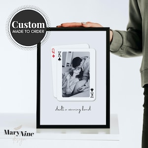 Custom Couples Photo Card Print Custom Playing Cards Gifts For Him Valentine's Day Gifts Anniversary Gift Digital Download
