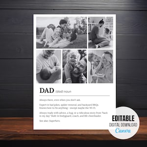 Personalisierte glückliche Vatertagskarte Digitale spezielle Karte für Papa 1. Vatertag Andenken Geschenk für Opa Jemand wie Papa Andenken Geschenk