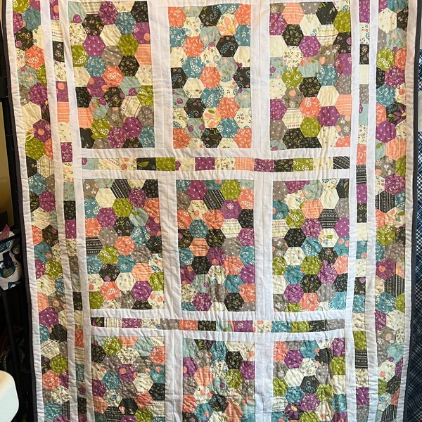 Hexagon Quilt Etsy