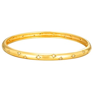Diamond Studded Bangle in Sterling Silver Etsy UK