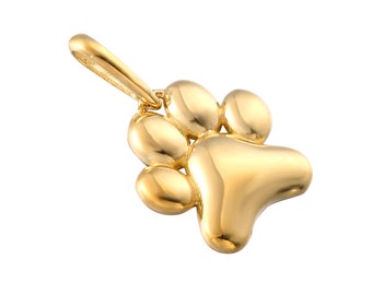 9ct gold paw print earrings
