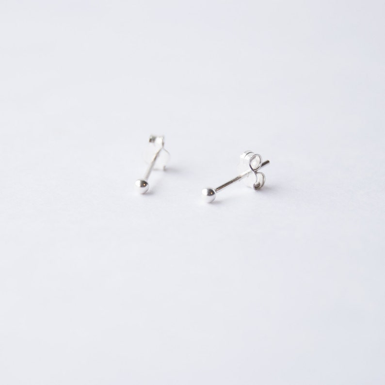 Sterling Silver Ball Stud Earrings Ball Earring Tiny Bead Etsy UK