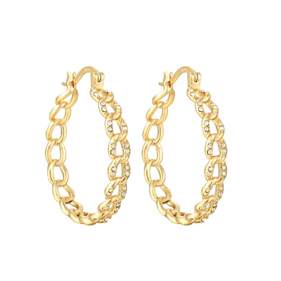 Crystal creole shop earrings