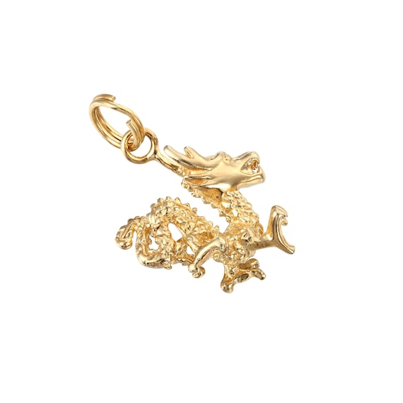 Gold dragon charm sale
