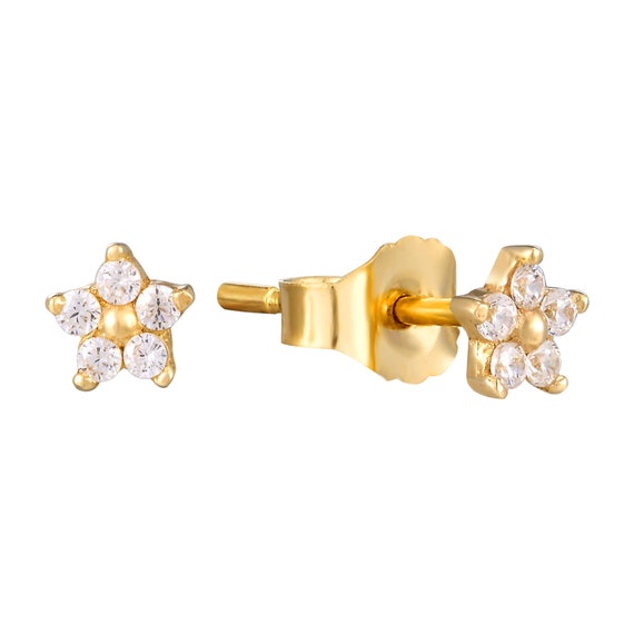 9ct gold daisy best sale earrings