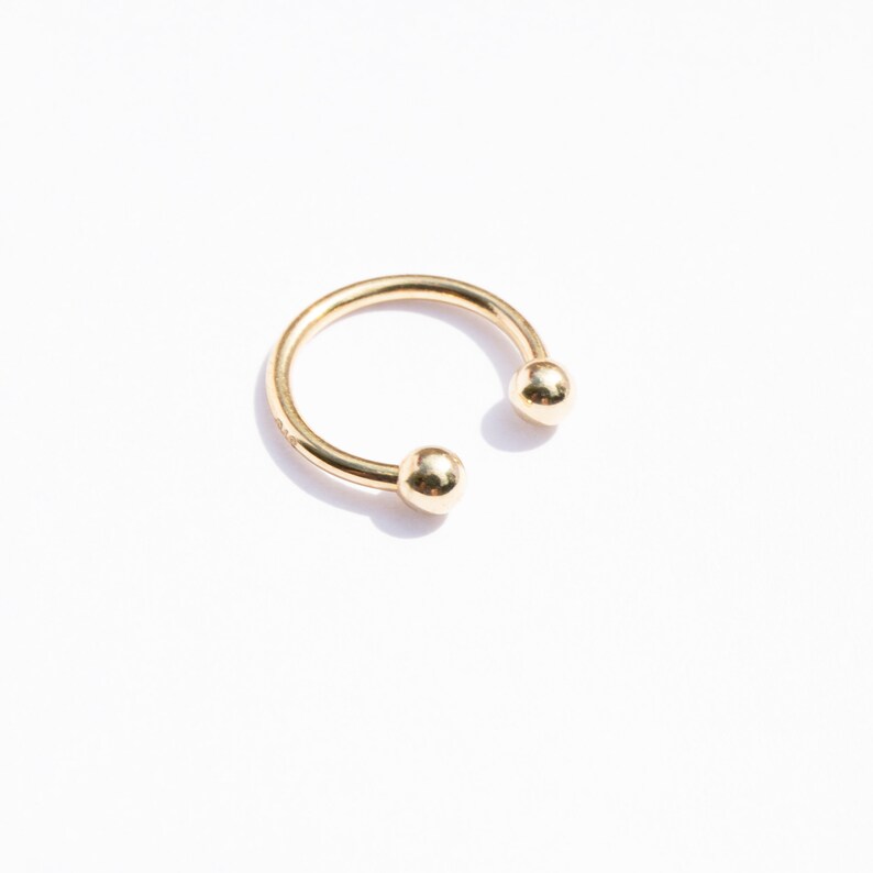 9ct Gold Horseshoe Barbell Gold Piercing Septum Gold Etsy