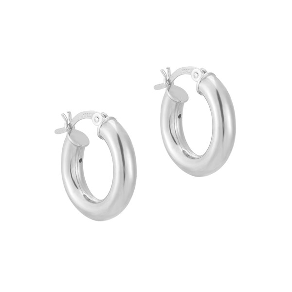 Sterling silver hoops - silver hoops - silver hoop earring - thick hoop earrings - hoops - creole earrings - silver creoles -A1-CR-4210-SS