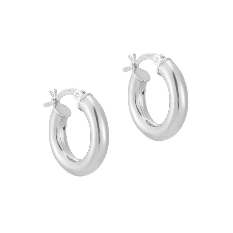 prouds silver hoop earrings