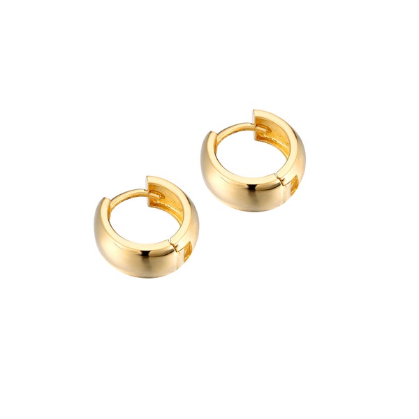 9ct gold - tiny huggie - hoop earring - tiny hoop - silver - rose gold - gold hoops - thick hoops - 9ct gold hoops - gold hoops - I3HU-2042