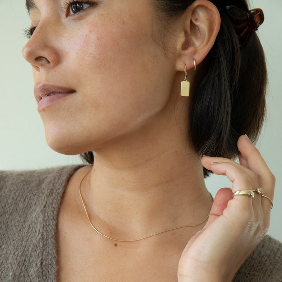 9ct gold charm hoop earrings sale