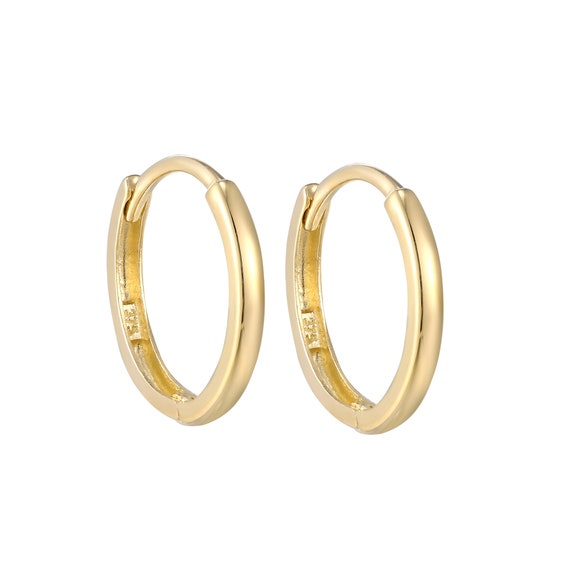 9ct gold hotsell huggie hoop earrings