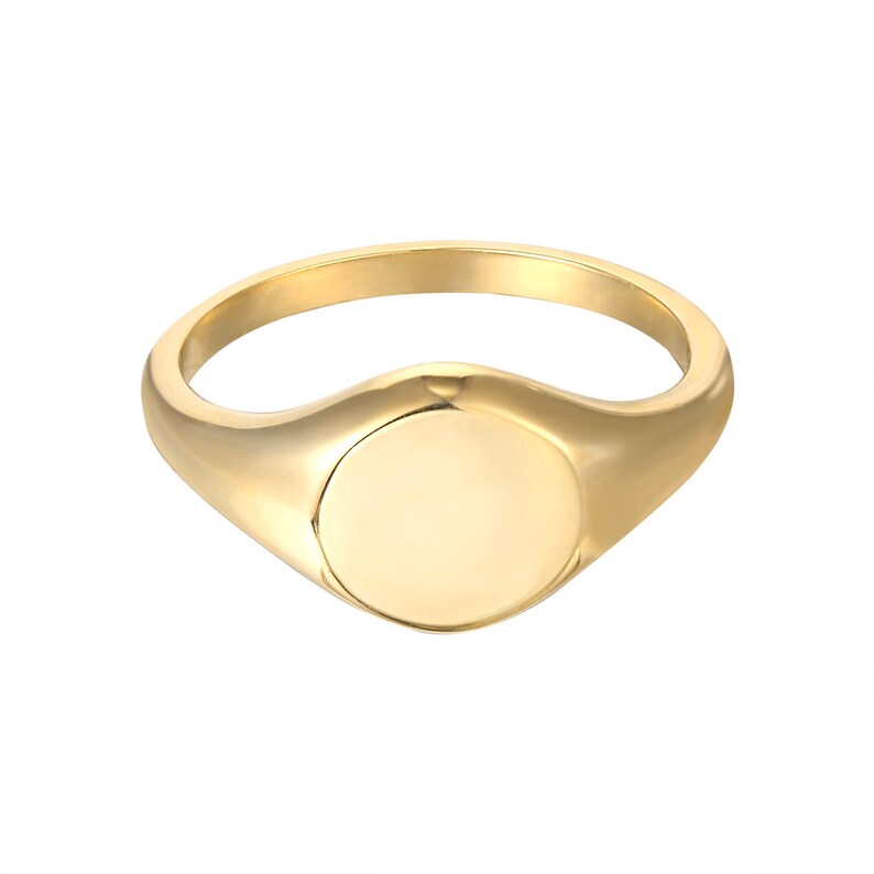 9ct gold ring ring round signet gold band 9ct gold signet ring band gold signet ring I3-R-4624 chunky round signet ring