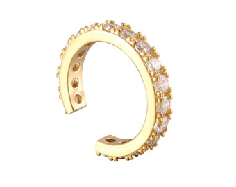 Cz cuff earring - cuff - ear cuff - ear - cz jewelry - conch - no piercing - cuffs - ear cuffs - helix - cartilage - cz earring - E4CU-1592