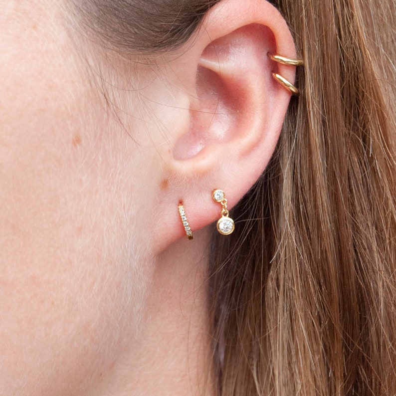 cz studs silver earrings stud earrings small gold studs Tiny CZ charm stud earrings E4SF1045 cz earrings cz charms jewelry