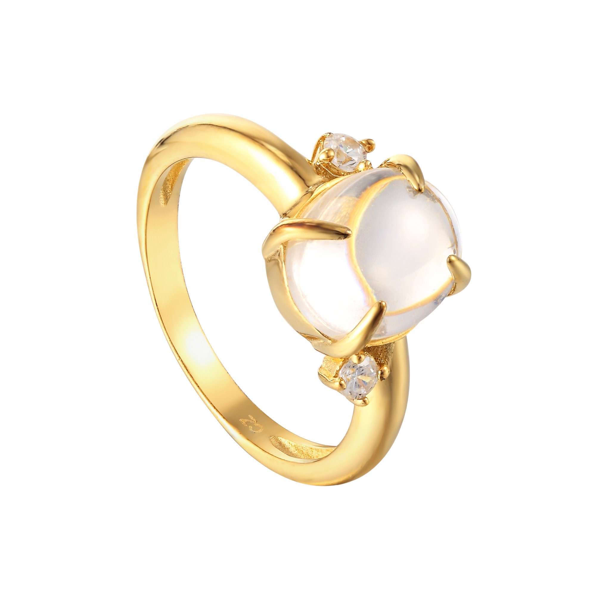 Gold Claw Gemstone CZ Ring Gold Ring Ring Cz Ring - Etsy