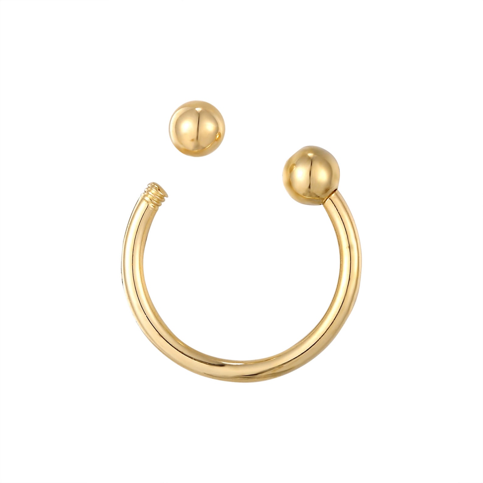 9ct Gold Horseshoe Barbell Gold Piercing Septum Gold Etsy