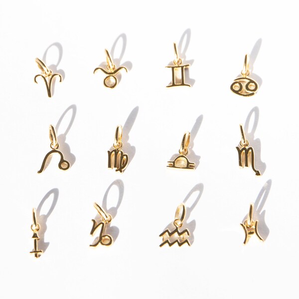 Zodiac Symbol charms - charm - star sign - necklace - personalised - pendant - zodiac - astrology necklace - gold charm - A5-PD-3501/3512