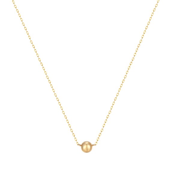 9ct Gold Round Bead Rose Gold Necklace 
