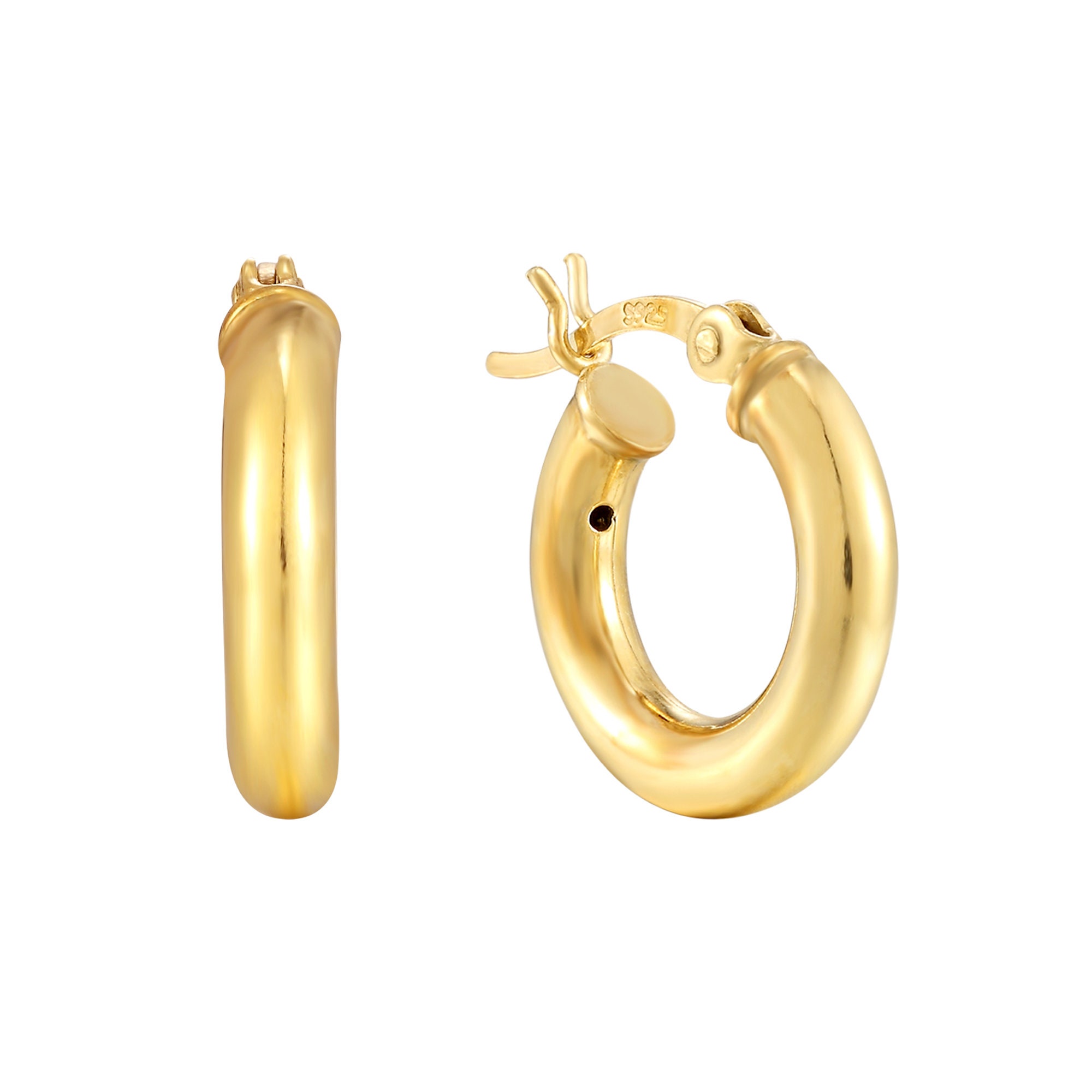 Small gold hoops etsy Clearance