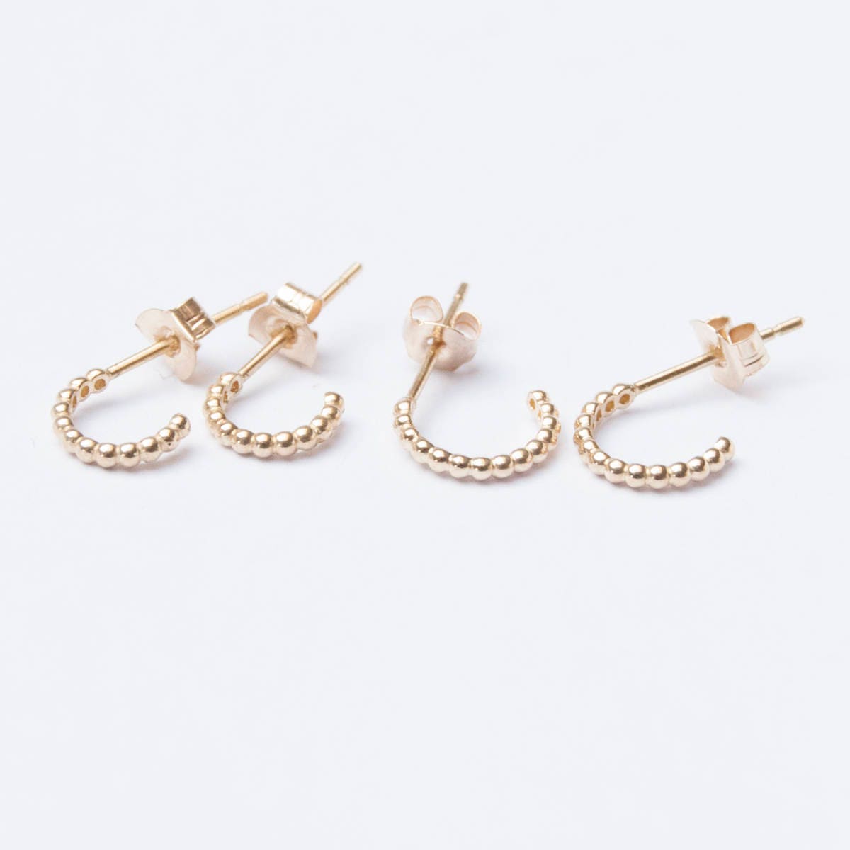 9ct Gold Hoops Stud Earrings Small Gold Earrings Gold - Etsy UK