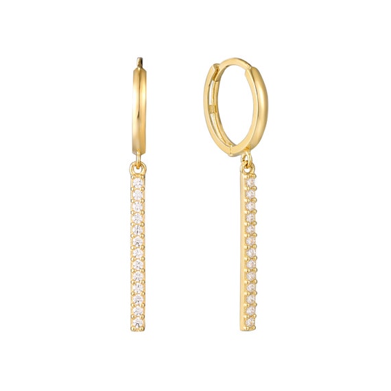 9ct gold hotsell charm hoop earrings