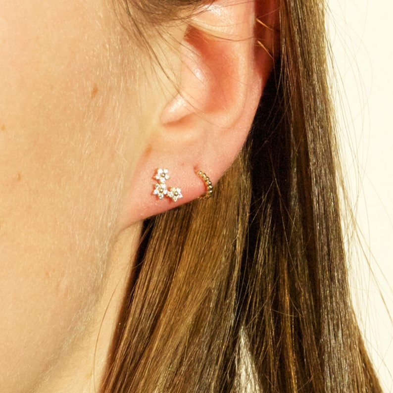 9ct Gold Stud Earrings Small Gold Earrings Flower Studs Etsy UK