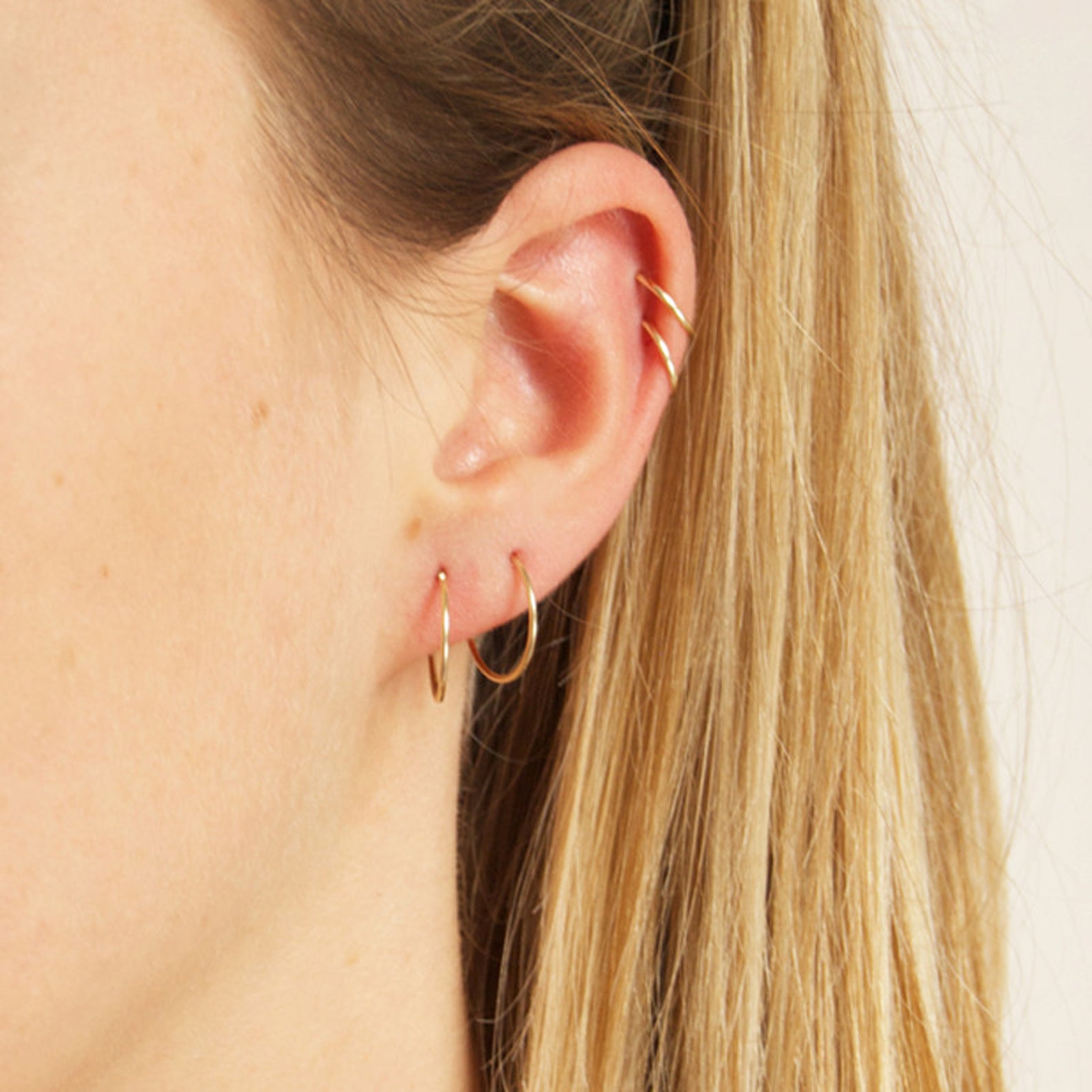 9ct Gold Tiny Gold Hoops Tiny Hoops Thin Hoops Hoops Etsy