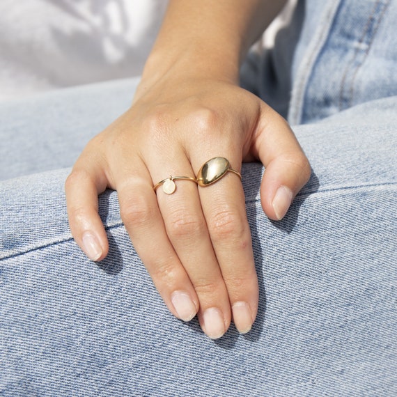 9ct gold charm best sale ring