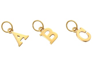 Alfabet - bedel - Letter ketting - goud - zilver - gepersonaliseerd - letter hanger - letter - initiële ketting - initiële charme - E4ALPHA2