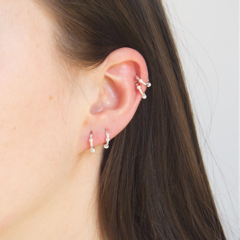 Tiny Silver Hoops Tiny Hoops Silver Hoops Silver Hoop Etsy