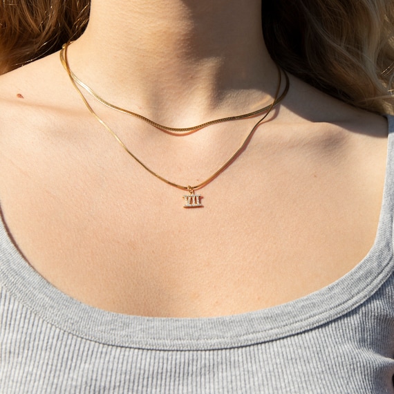 Personalised roman on sale numeral necklace