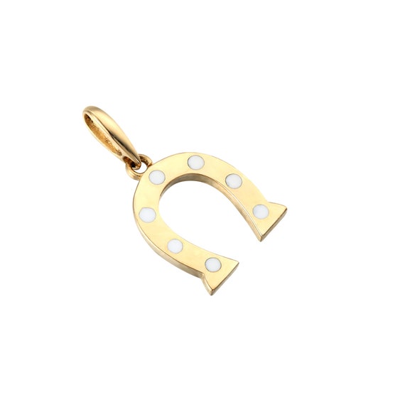 9ct gold horseshoe necklace clearance