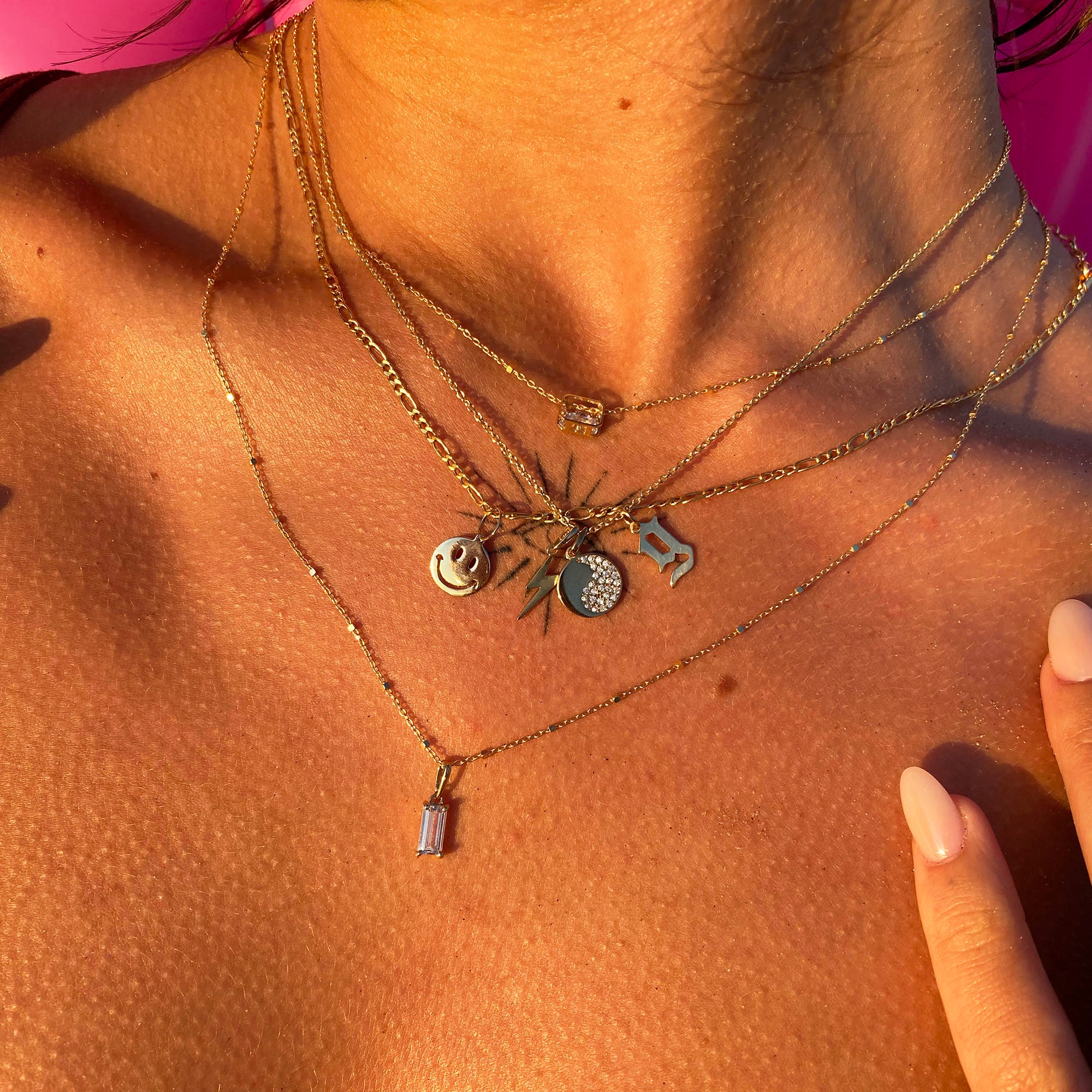 9ct Gold Lightning Bolt Necklace Bolt Necklace Tiny Etsy UK