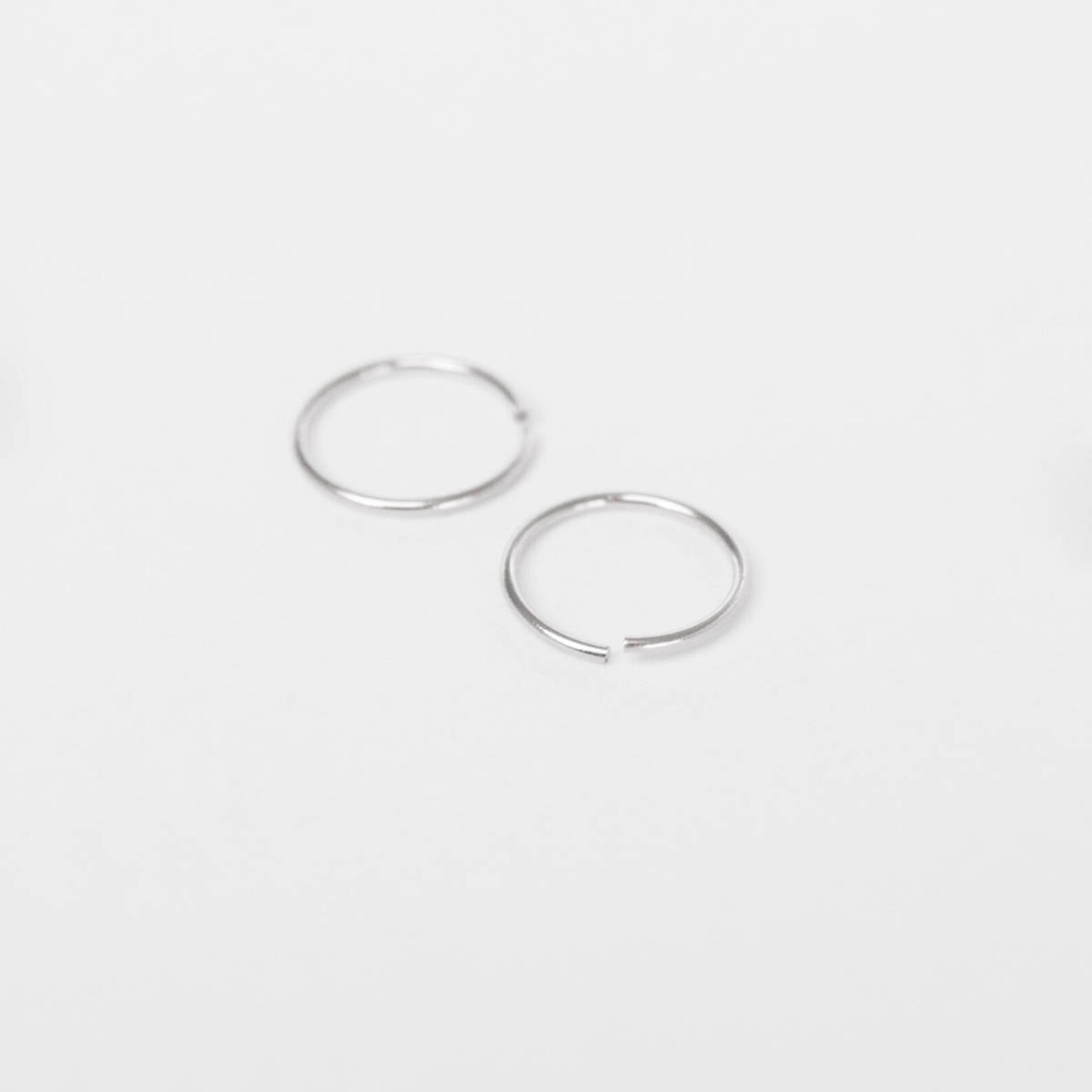 9ct Gold Tiny Gold Wire Hoops Nose Ring Thin Hoops 9ct Etsy UK