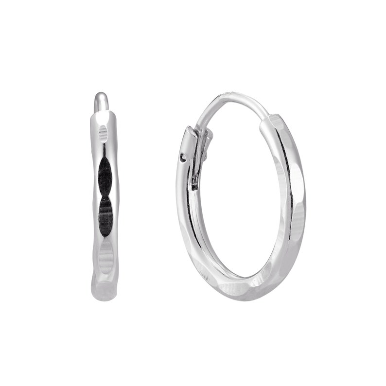 tiny hoops silver