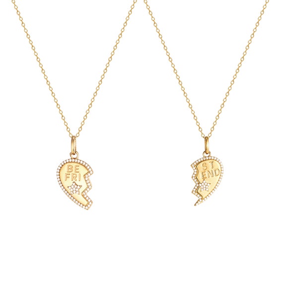 Best Friend Necklace Friendship Necklace Gold Necklace Best Friend