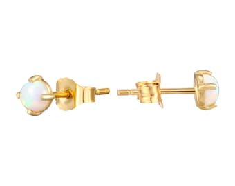 9ct gold - opal studs - stud earrings - opal earrings - gold - gold stud earrings - tiny opal studs - gold studs - gold earring - I3SF-6362