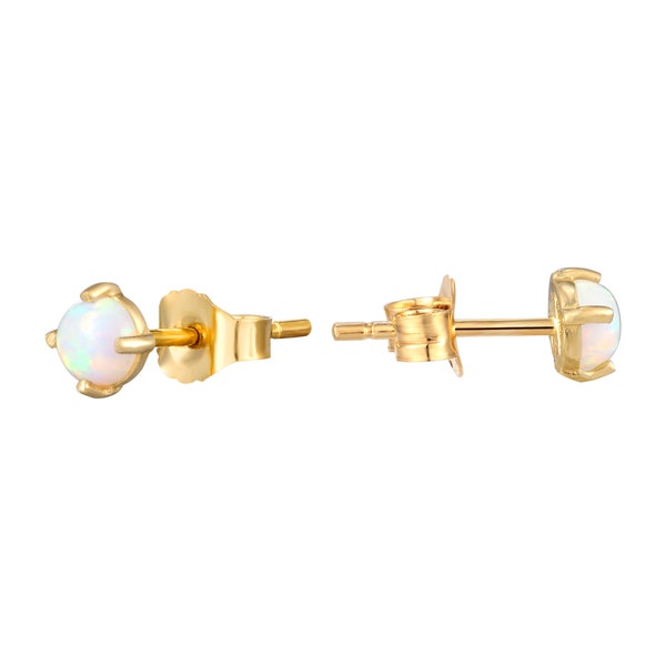 9ct gold - opal studs - stud earrings - opal earrings - gold - gold stud earrings - tiny opal studs - gold studs - gold earring - I3SF-6362