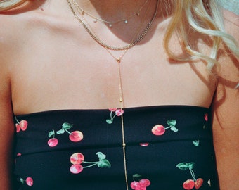 Lariat - lariat necklace - beaded necklace - bead jewelry - beaded necklace - silver necklace - necklace - zodiac - ball lariat - M3LN-0224