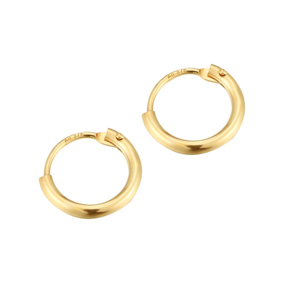 Small Beaded 18K Gold Hoop Earrings - Talisa