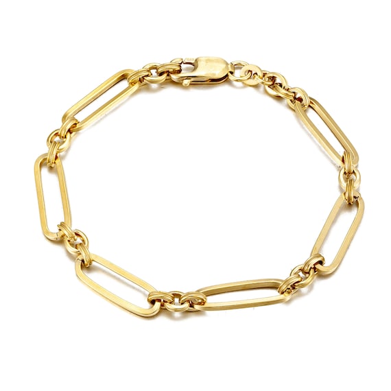 Triple Link Chain Bracelet Gold Bracelet Silver Bracelet Chain