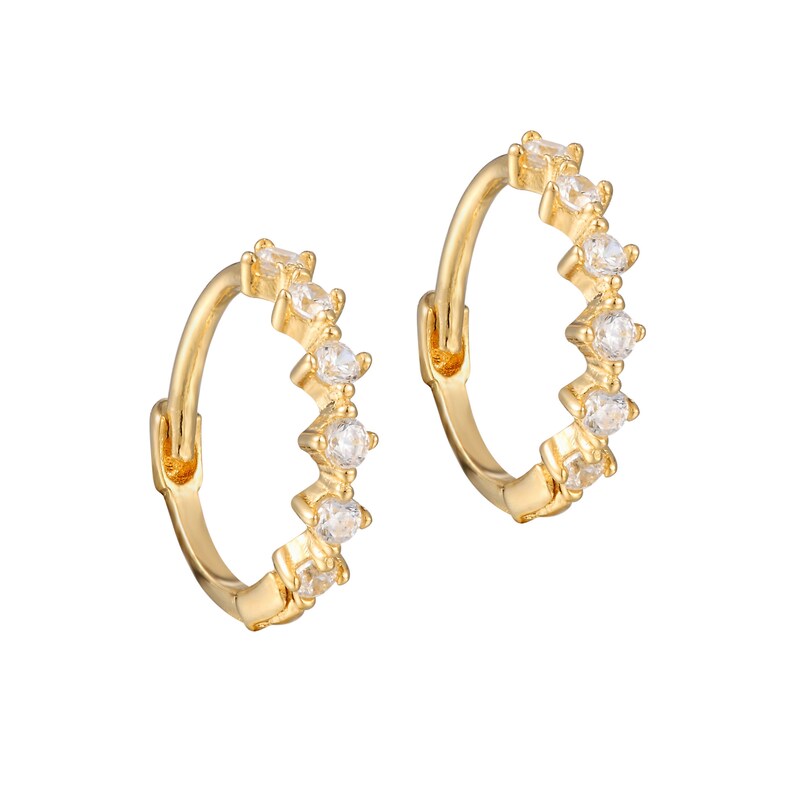 9ct Gold Tiny Hoop Earrings Silver Hoop Gold Hoop Etsy UK