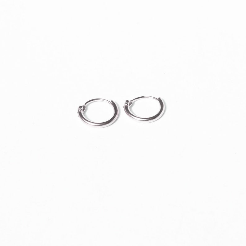 tiny hoops silver