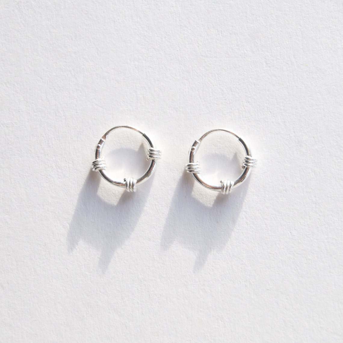 tiny hoops silver