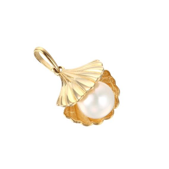 9ct Yellow Gold Pearl Station Pendant Necklace | H.Samuel