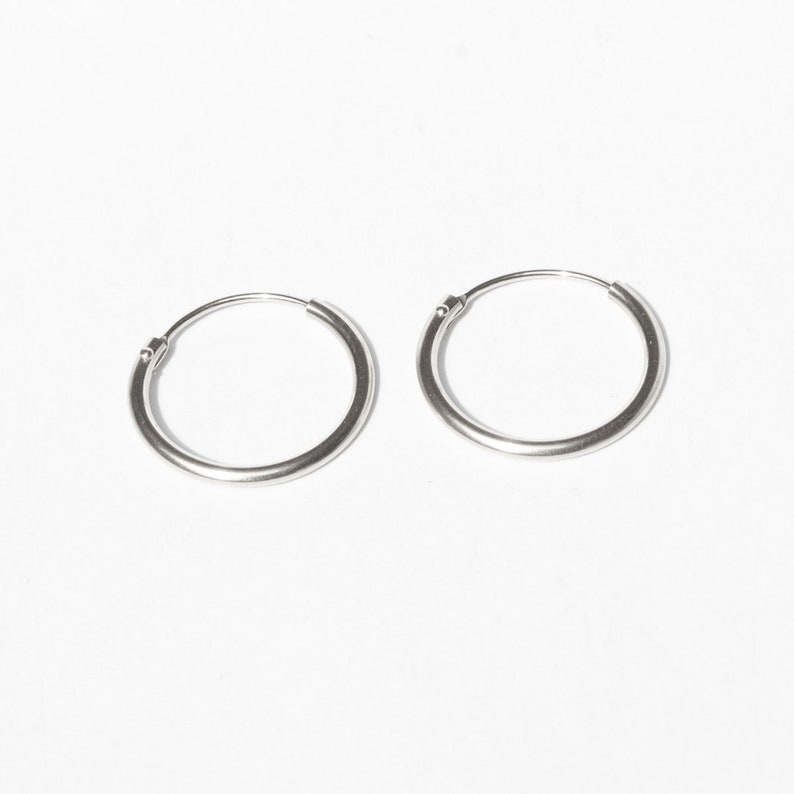 tiny hoops silver