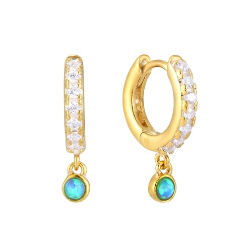 CZ Hoops Tiny Gold Hoop Earrings Charm Hoop Earrings Etsy UK