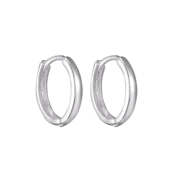 Silver Plain Hoop Earring