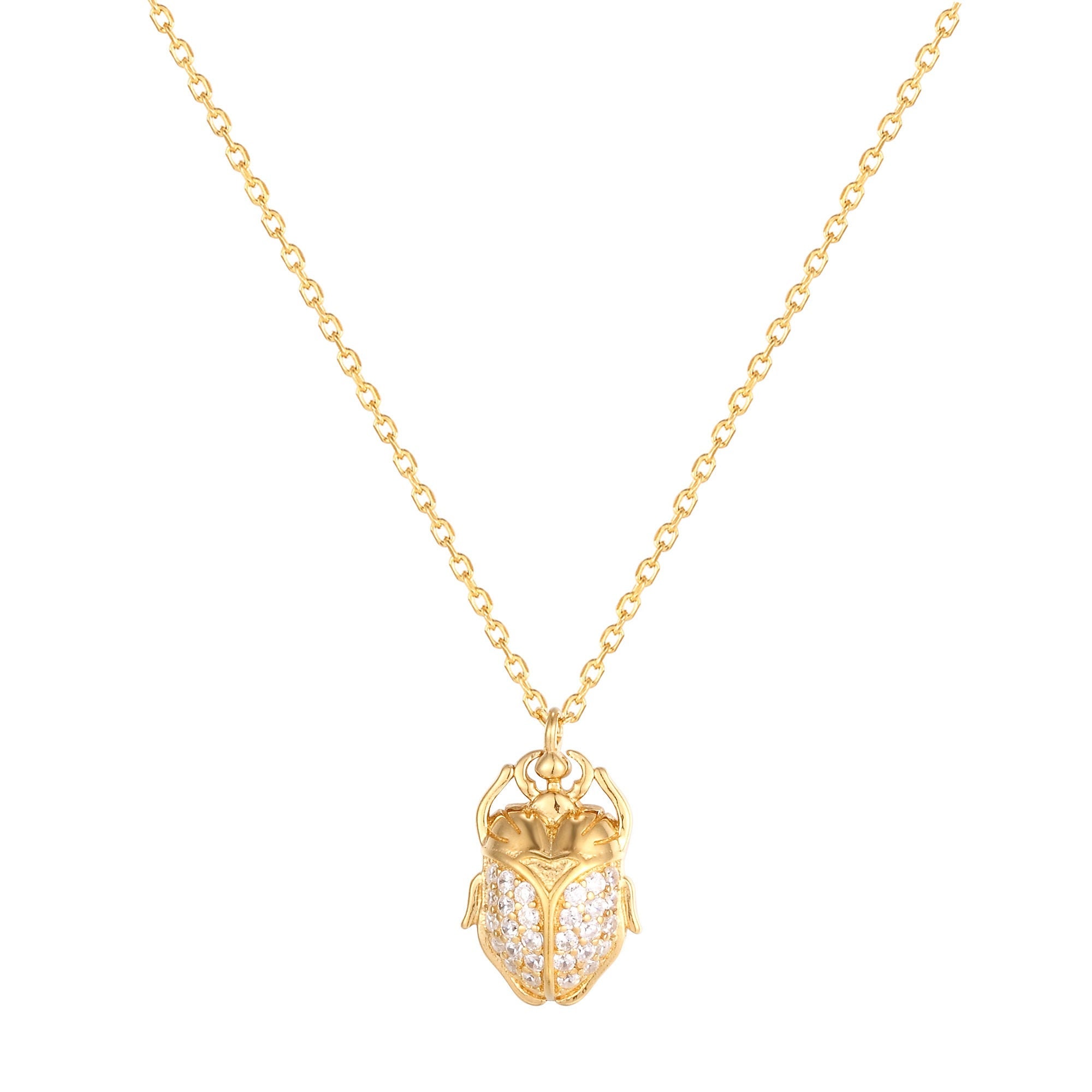 Scarab Beetle Necklace Scarab Gold 