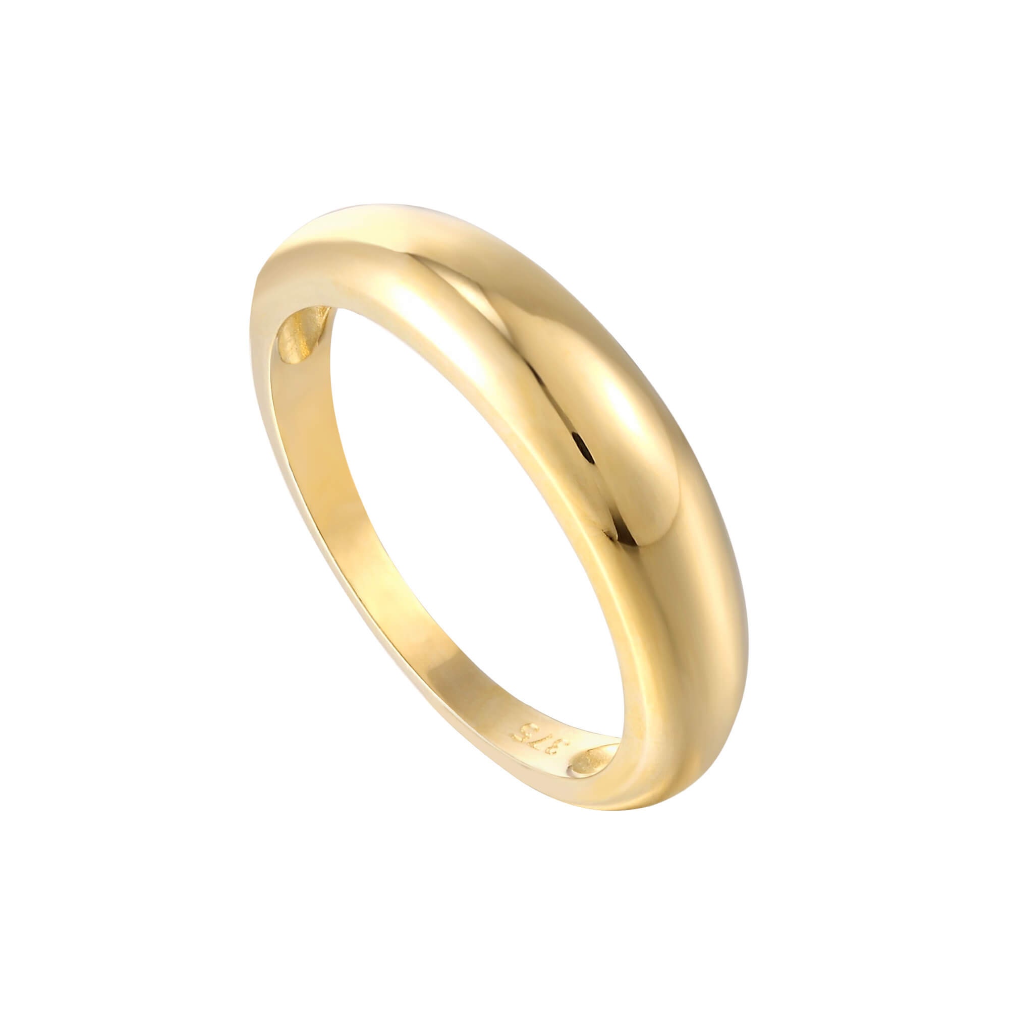 9ct Gold Ring Thick Rounded Band Ring Gold Band Ring - Etsy UK